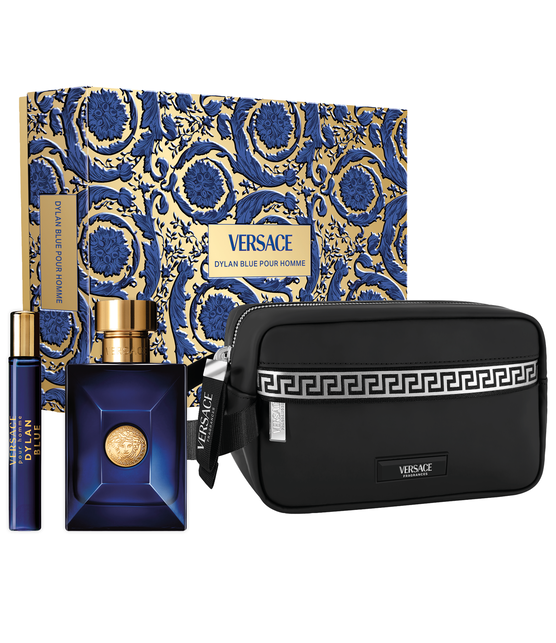 Kit Coffret Versace Dylan Blue Pour Homme Masculino Eau de Toilette